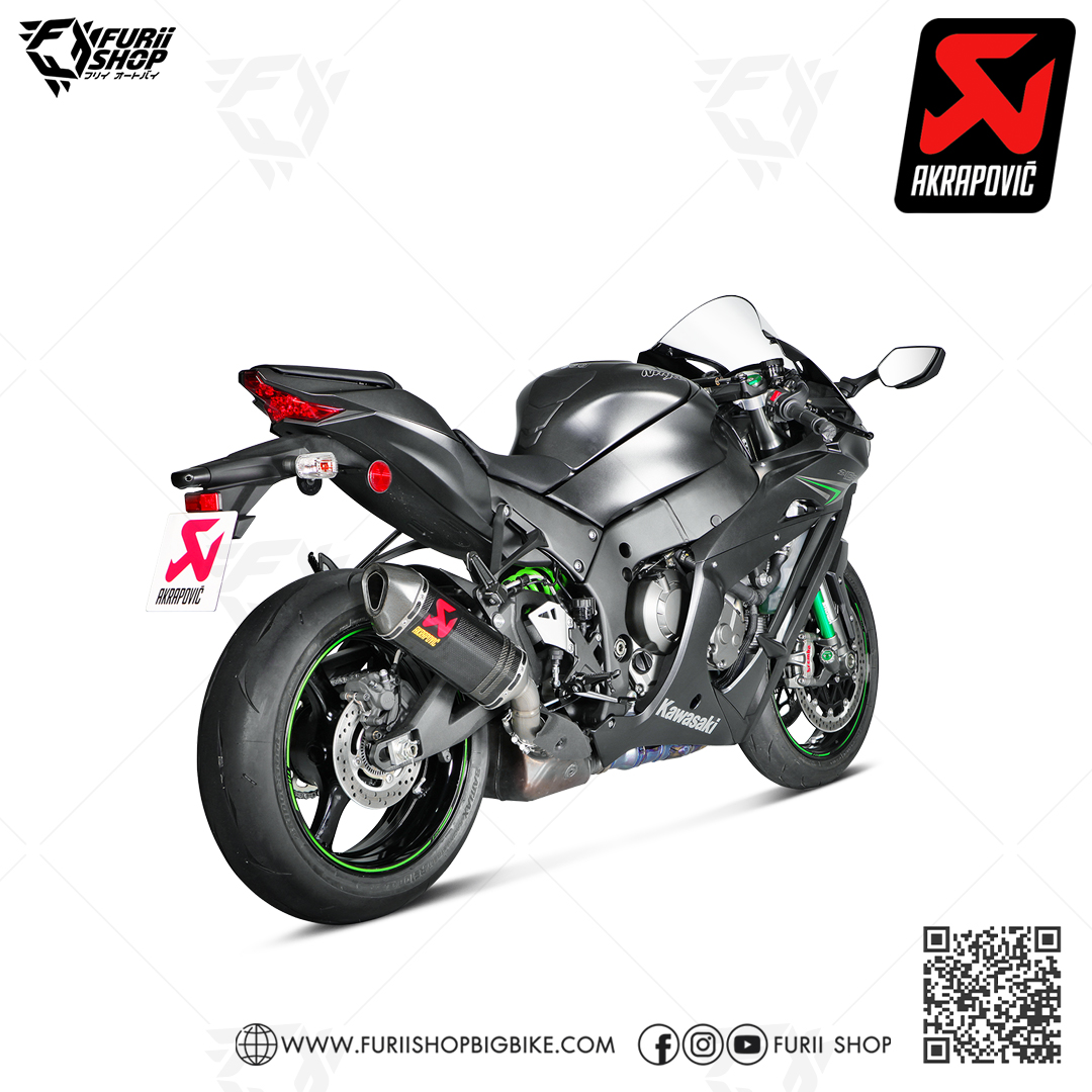 ท่อแต่ง Akrapovic Slip on Carbon คองอ CaT : for Kawasaki Zx10RR 2021-2022 All new !!