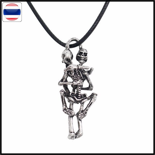 สร้อยคอแนวร็อค พังค์ ฮิปฮอป สายดาร์ค หัวกระโหลก