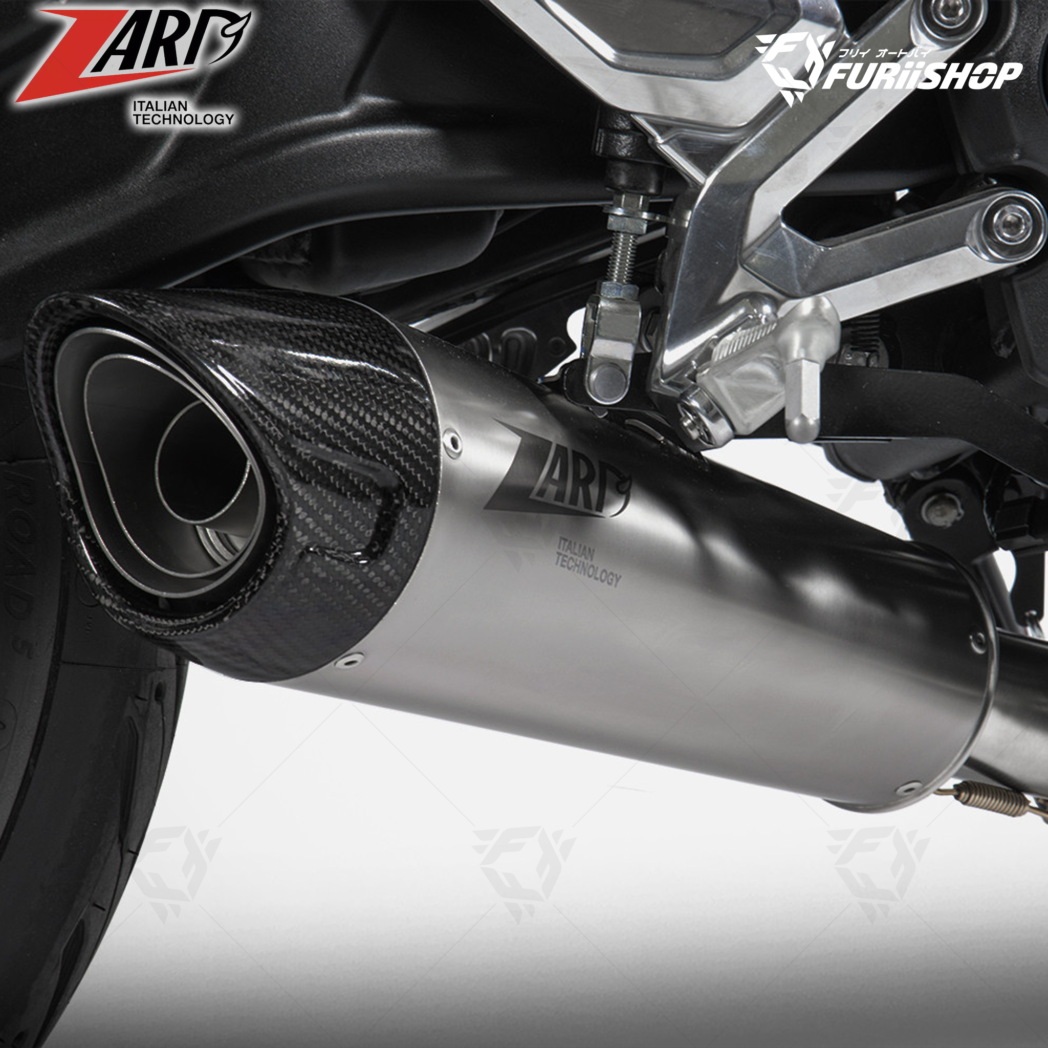 ท่อแต่ง Zard Slip - on Steel-Carbon for : Triumph Trident 660 2021-2024