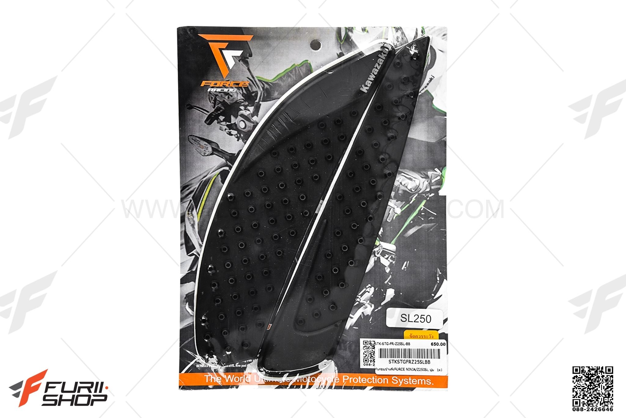 กันรอยข้างถัง FORCE RACING FOR KAWASAKI NINJA250L/Z250L