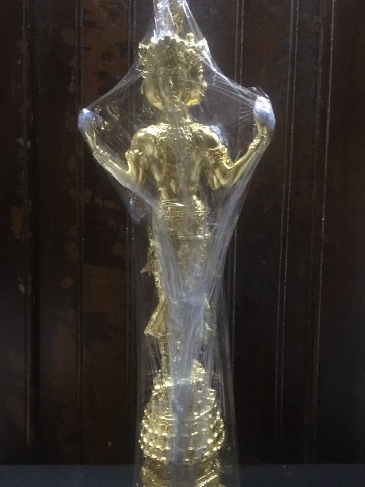 พระตรีมูรติ ทองเหลือง ปิดทอง