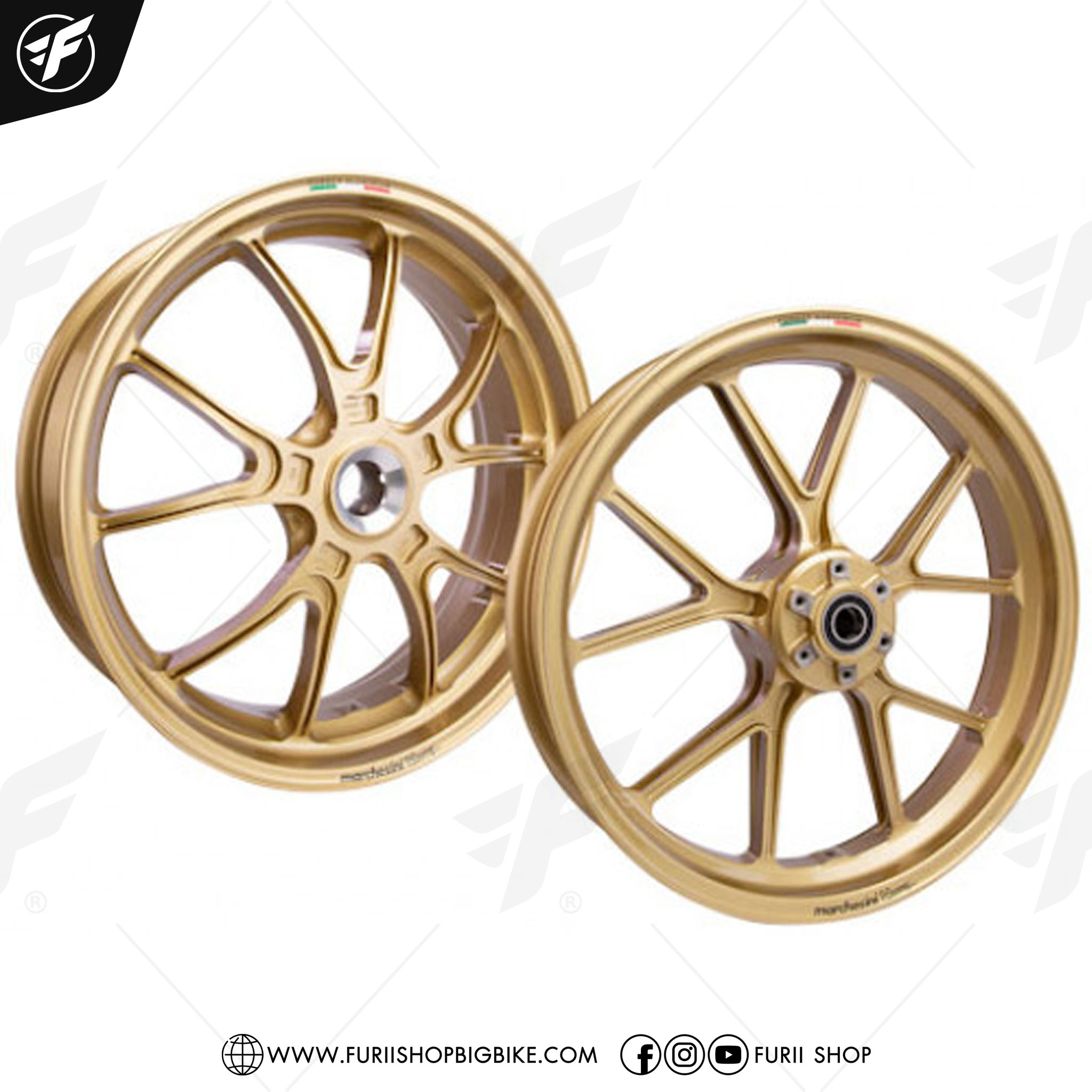 ล้อ MARCHESINI 10 SPOKES WHEEL FOR Ducati Hypermotard 821 / 939 2016-2018
