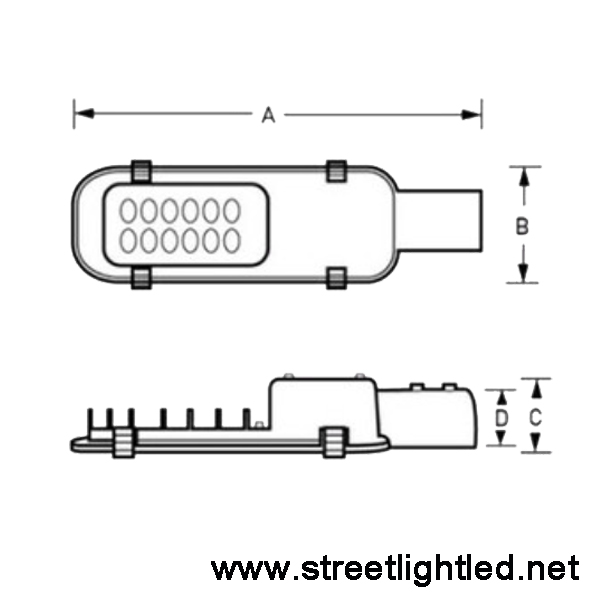 โคมไฟถนนLED Street Light 36w แสงส้ม