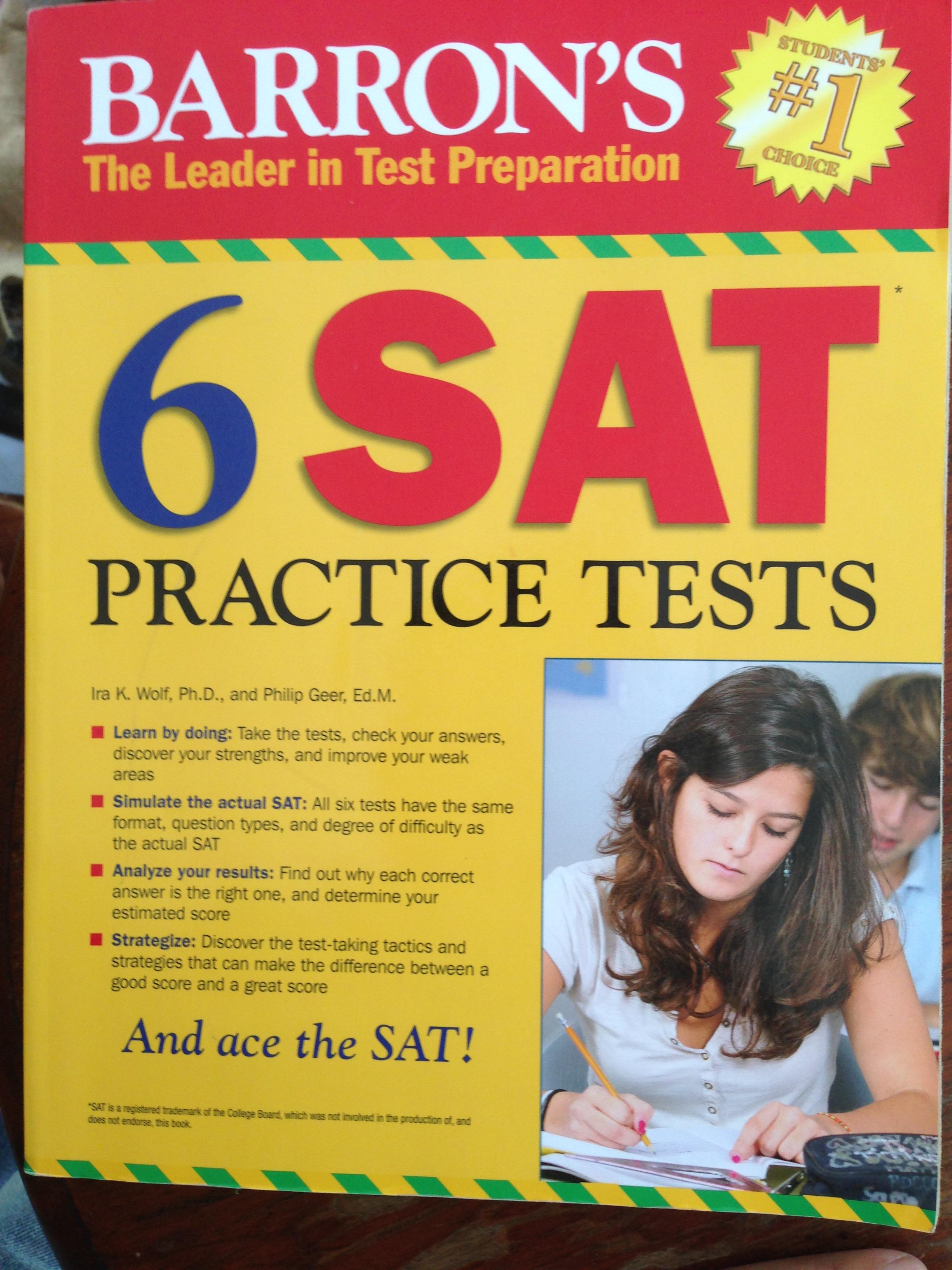 6 SAT practice tests. Barron's The Leader in Tests Preparation 0 กก.