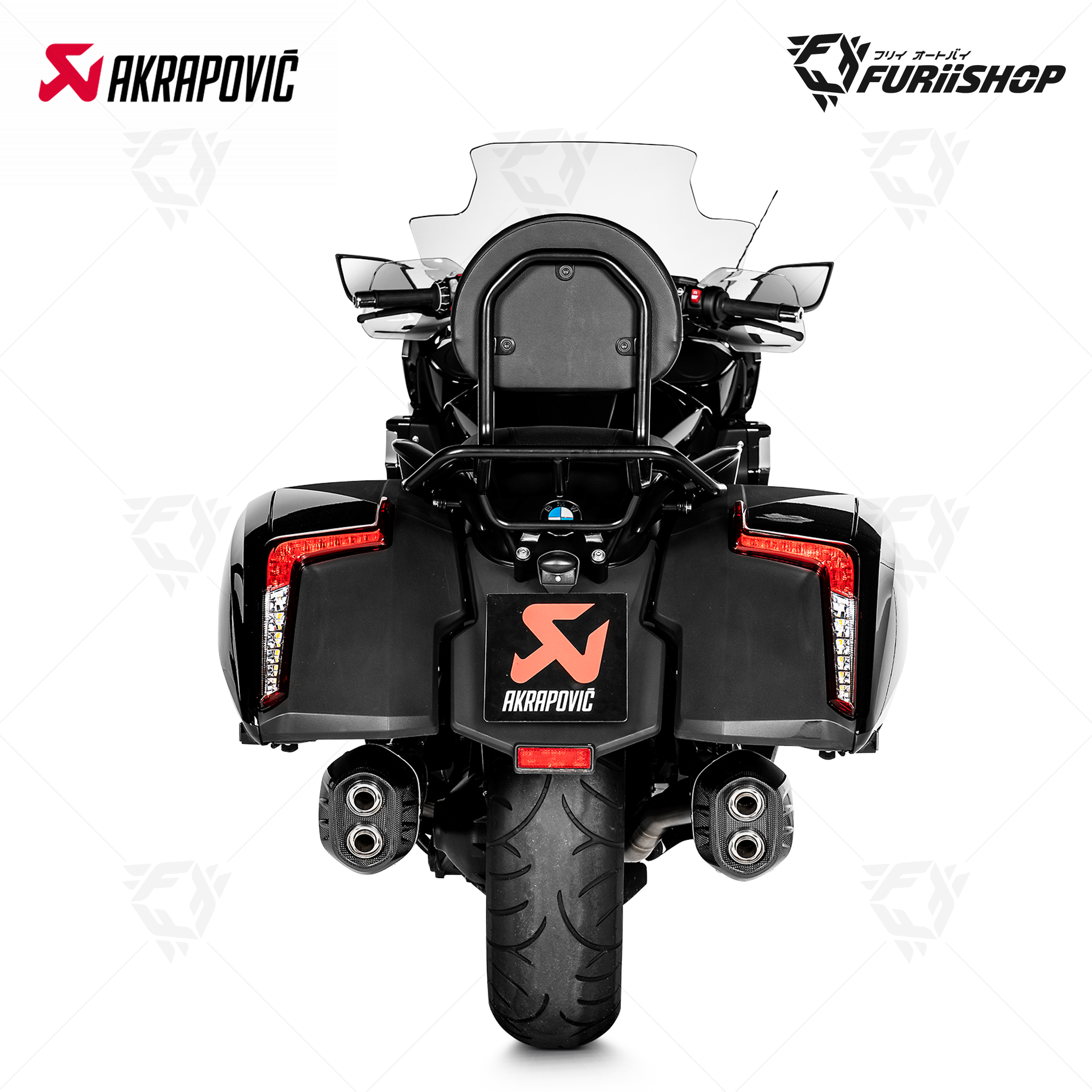 ท่อไอเสียแต่ง Akrapovic Slip on Black Twin : for BMW K1600B