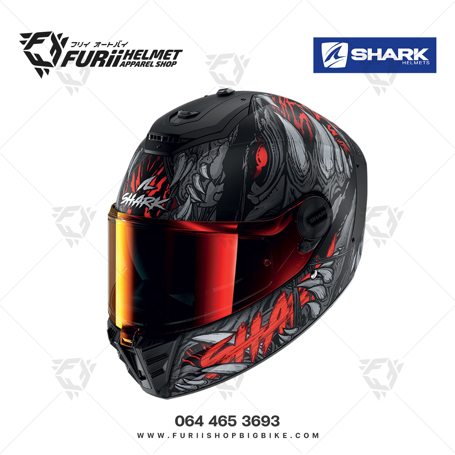 หมวกกันน็อคเต็มใบ Shark : Spartan RS Shaytan Mat KRA
