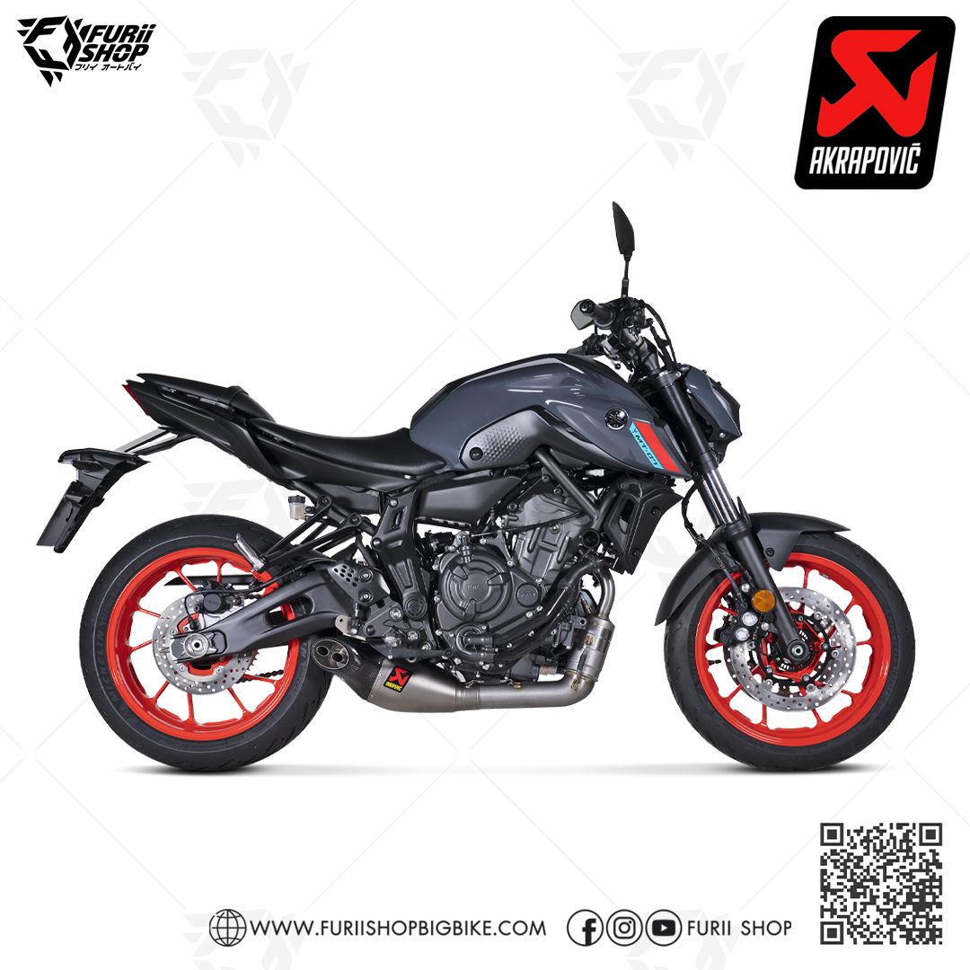 ท่อแต่ง Akrapovic Carbon-Titanium Catalytic : for Yamaha Fz07/Mt07 15-17/18-20/All new 2021-2022