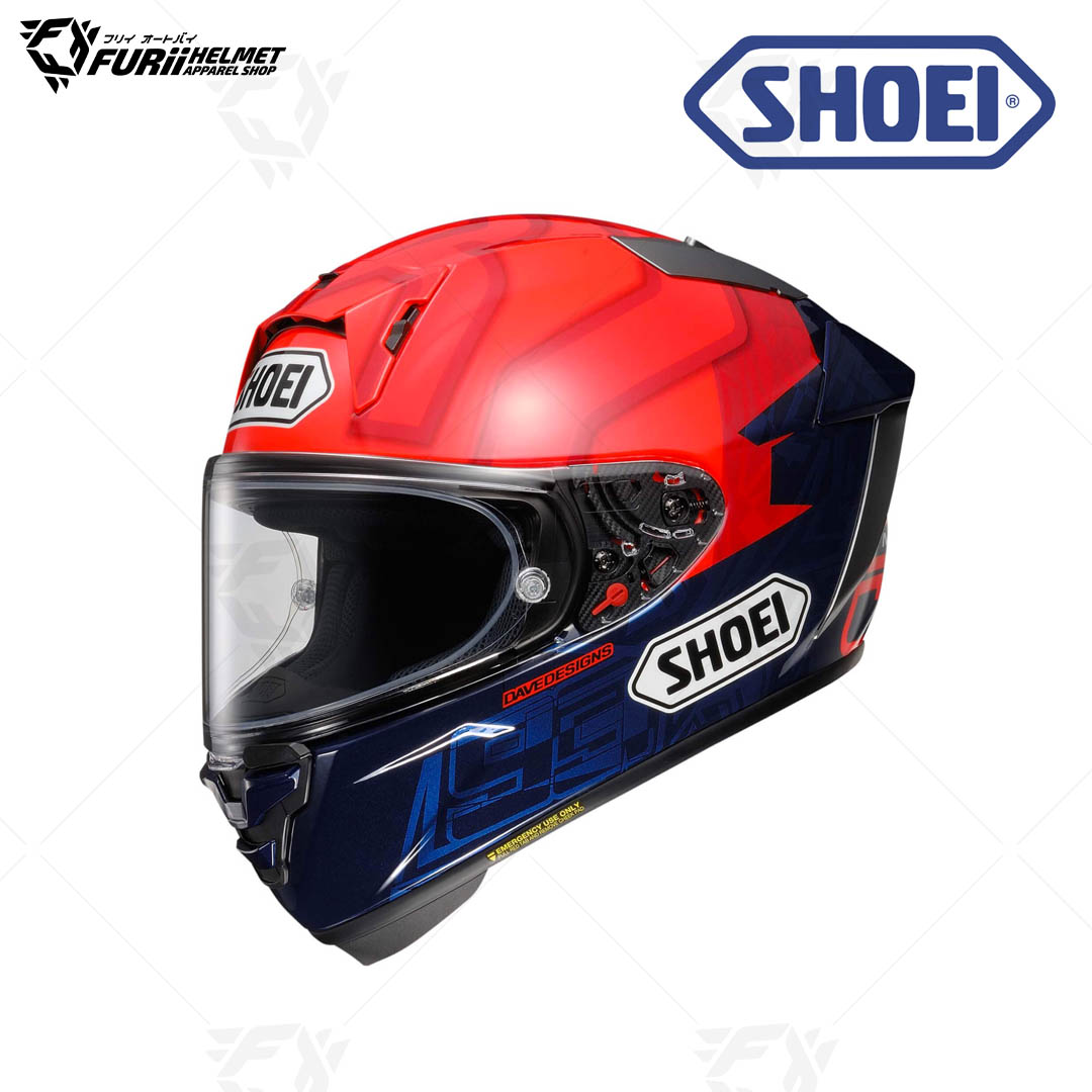 หมวกกันน็อค Shoei : X-FIFTEEN MARQUEZ7 TC-1 RED/BLUE