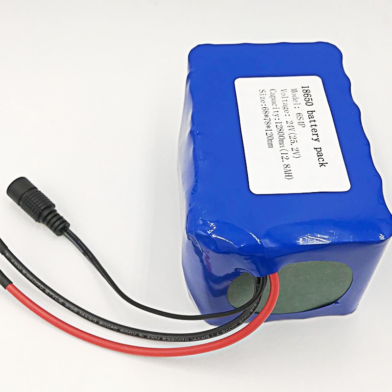 แบตเตอรี่ 24V 12AH Li-ion battery 18650 6S4P