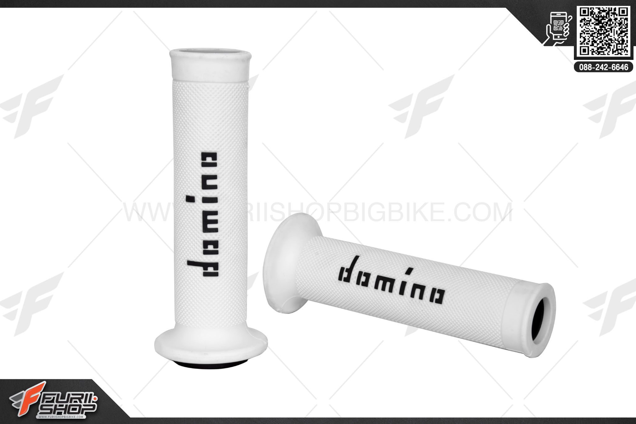 ปลอกแฮนด์ DOMINO A010 ขาว ดำ