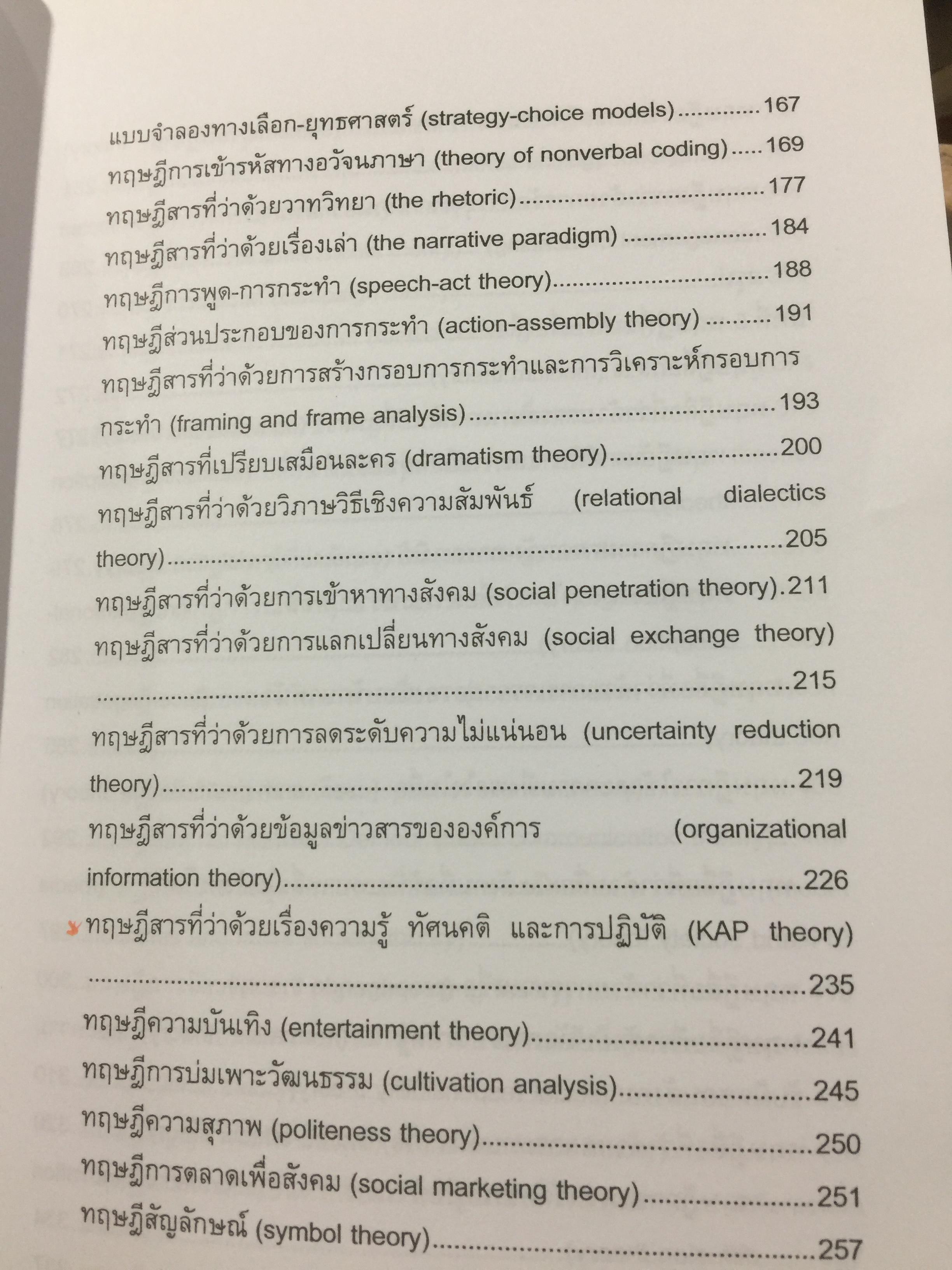 ทฤษฎีการสื่อสาร. ผู้เขียน สุรพงษ์ โสธนะเสถียร. คณะวารสารศาสตร์และสื่อสารมวลชน มหาวิทยาลัยธรรมศาสตร์ 0 กก.