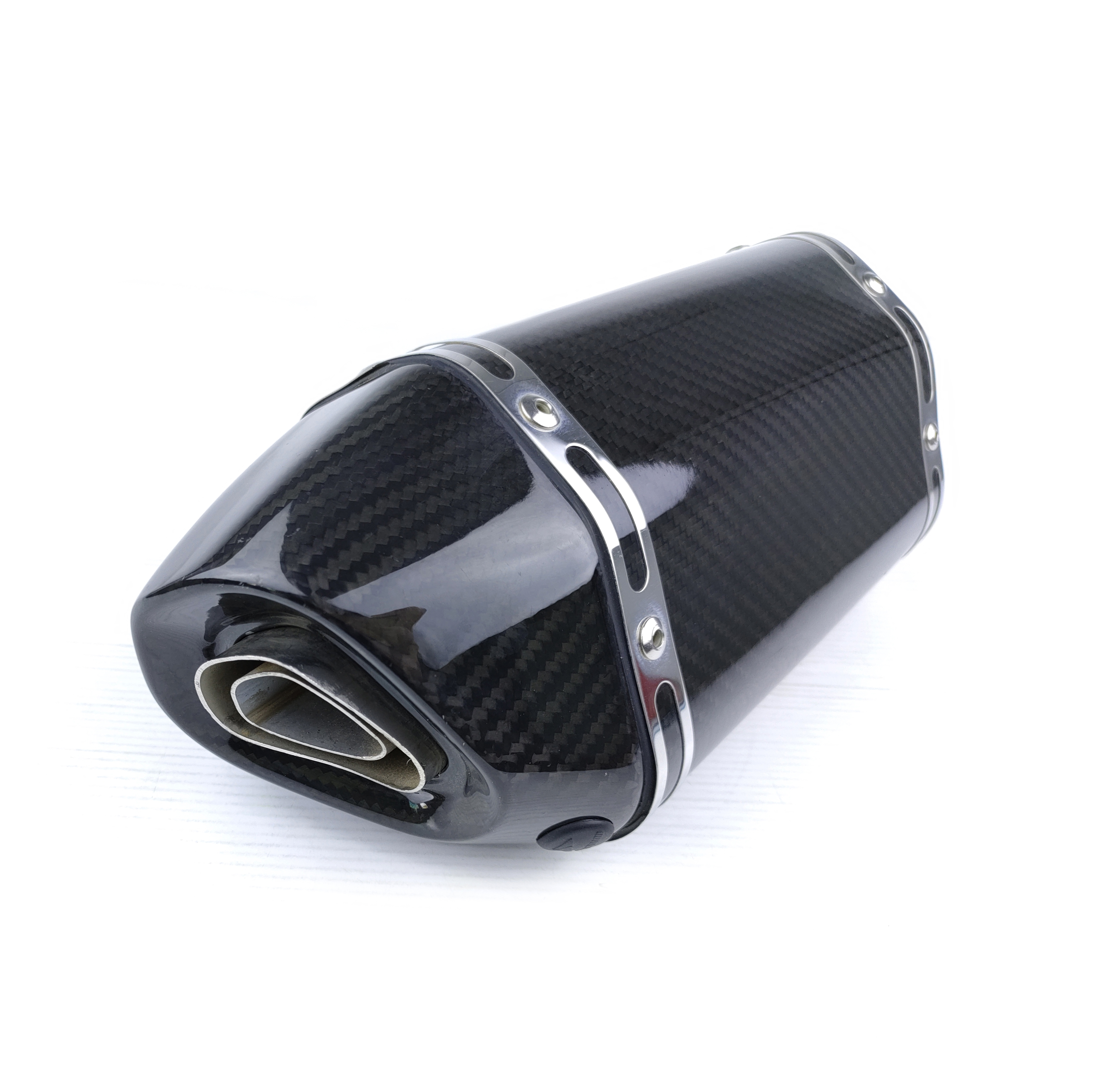 ปลายท่อสูตร ปลายท่อแต่ง Akrapovic สวมคอ 2 นิ้ว ยาว 14 นิ้ว ทรงอ้วนสั้นเพียวคาร์บอน