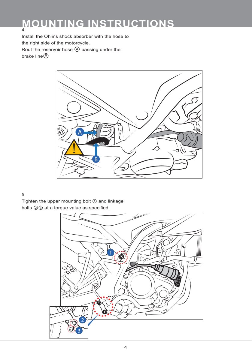 โช๊คหลัง OHLINS YA023 FOR YAMAHA WR155R
