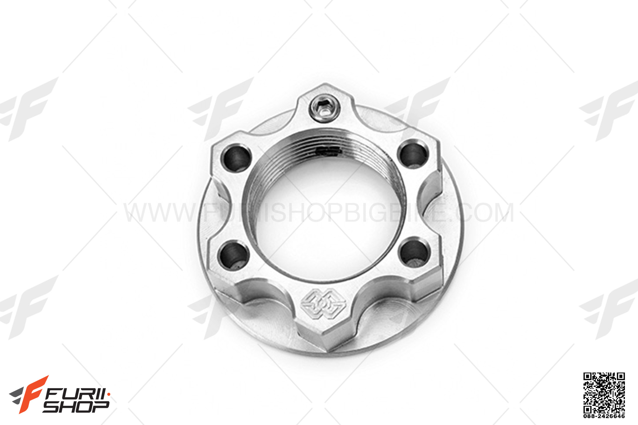 น้อตตั้งโซ่ แผงคอ อลูมิเนียม GILLES TOOLING AMC TITANIUM สีเงิน FOR KAWASAKI ZX6R 2019