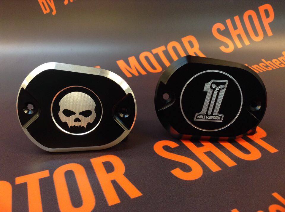 ฝาครอบปั้มเบรคบน H-D XLH Master เหล็ก883 1200 Sportster