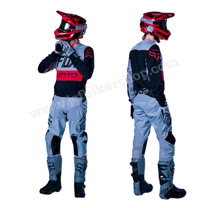 ชุดวิบาก ชุดขี่มอเตอร์ไซค์วิบาก Motocross MOTO Fyce Grey ดำ-เทา