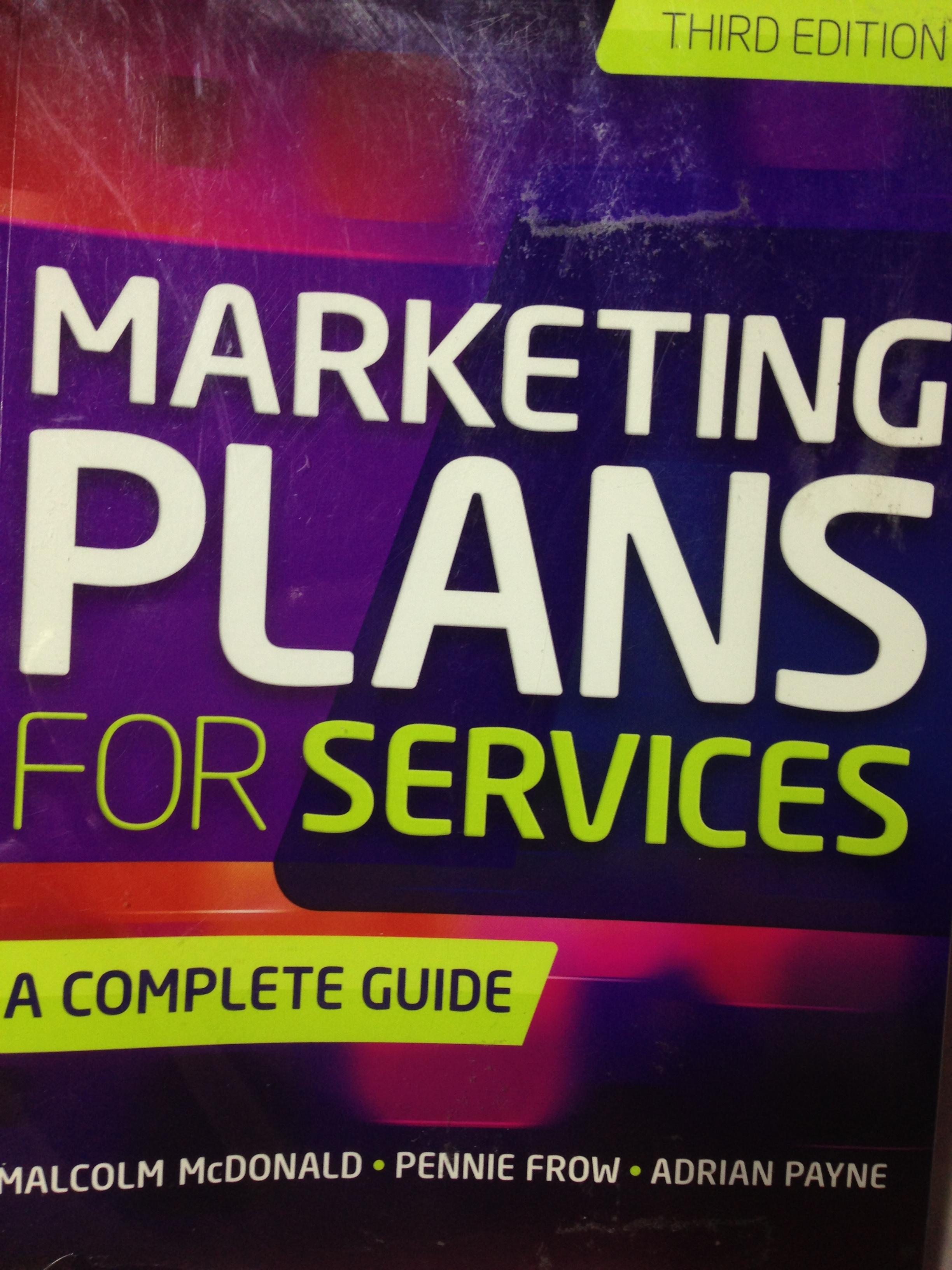 MARKETING PLANS for SERVICES. A Complete Guide 0 กก.