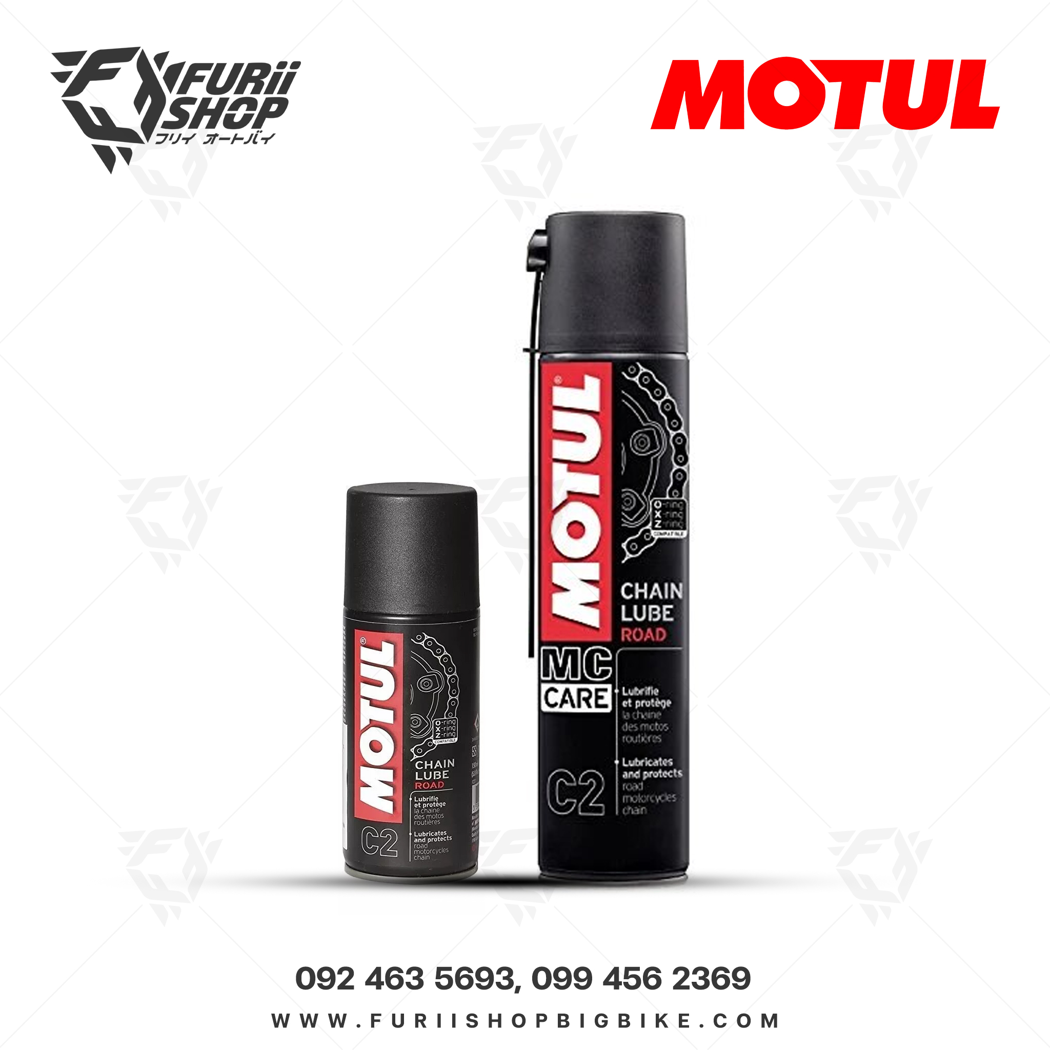 สเปย์น้ำยาทำความสะอาดโซ่ Motul C2 chain lube road 0.4 ลิตร (กระป๋องใหญ่)