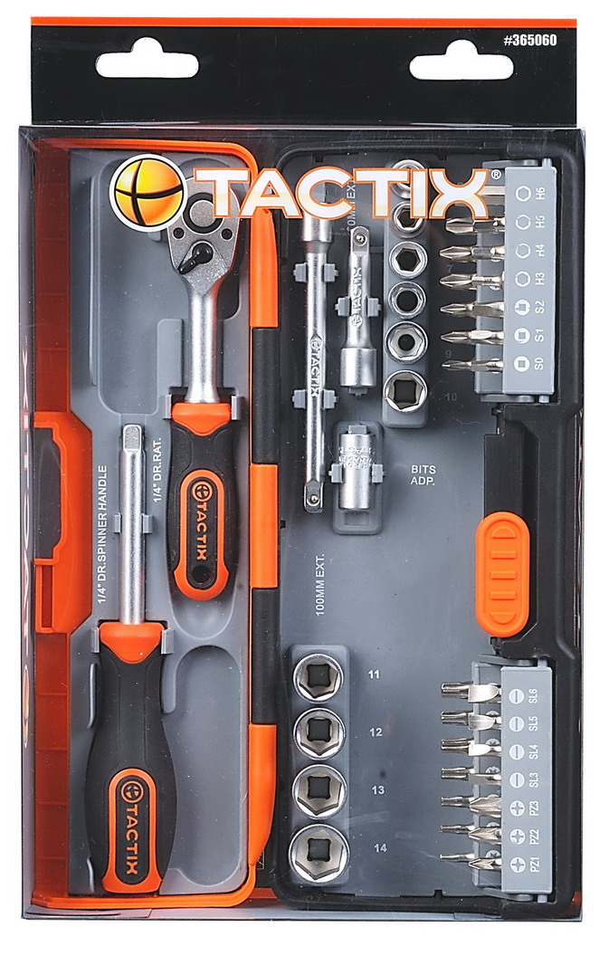 ชุดบล็อก 43Pcs 1/4" #365060 TACTIX
