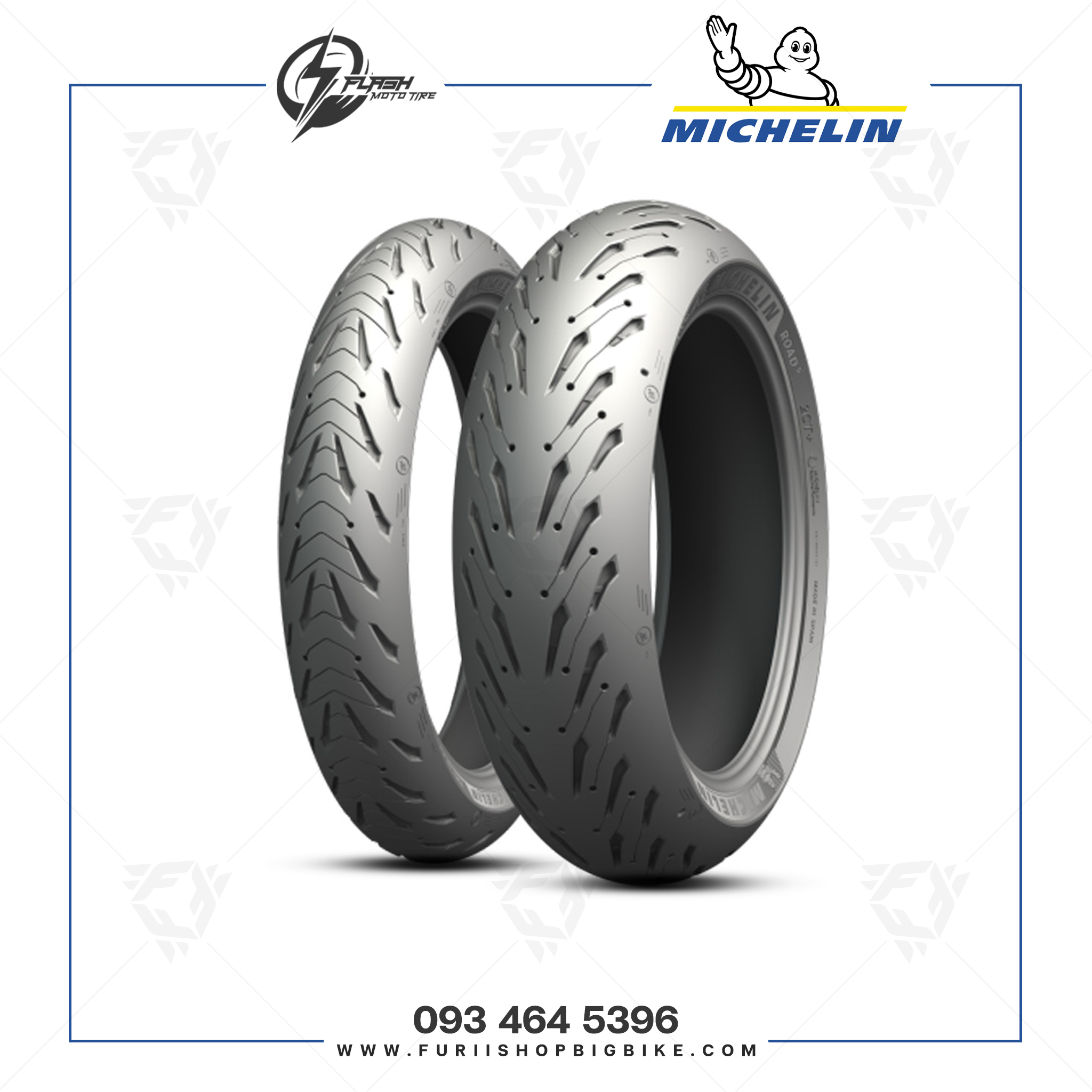 ยางมอเตอร์ไซค์บิ๊กไบค์ MICHELIN ROAD 5 GT 120/70 ZR 17 M/C (58W) ROAD 5 GT F TL ยางบิ๊กไบท์ ยางBigbike Mototire