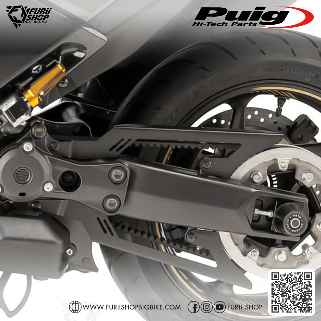 บังสายพานบนล่าง Puig Shaft Cover : for Yamaha TMAX530 SX/DX 2017-2019 & TMAX560 2020-2021 & All new Tmax560 2022-2023