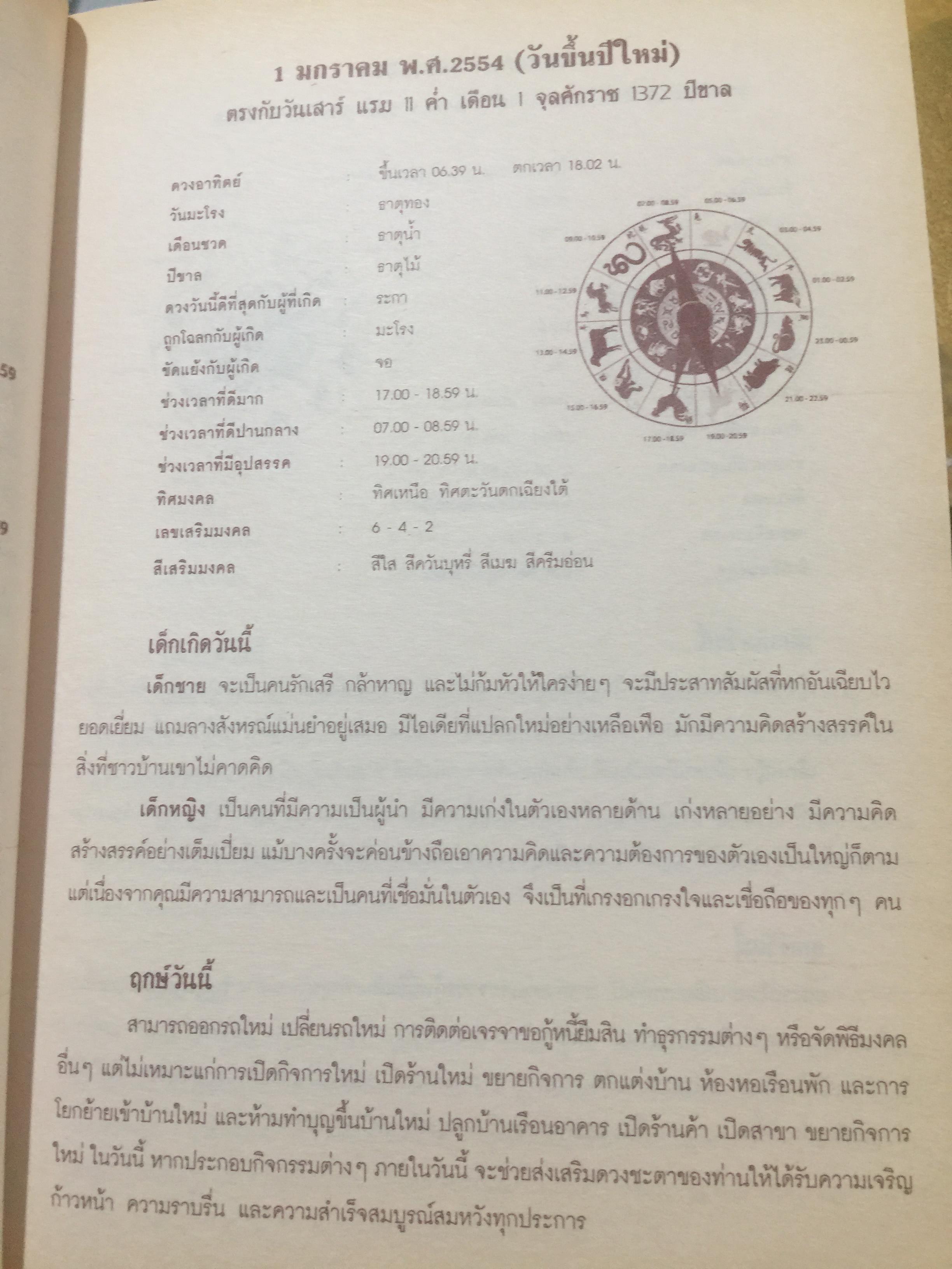 คัมภีร์ โหร ฤกษ์ยาม อภิมหามงคล 2554. ตรวจดวงชะตาแบบวันต่อวัน ติดต่อกันตลอดทั้งปี เหมือนมีคัมภีร์ชี้นำทางชีวิต อาจารย์ ตุลา พรหมญาณ 0 กก.