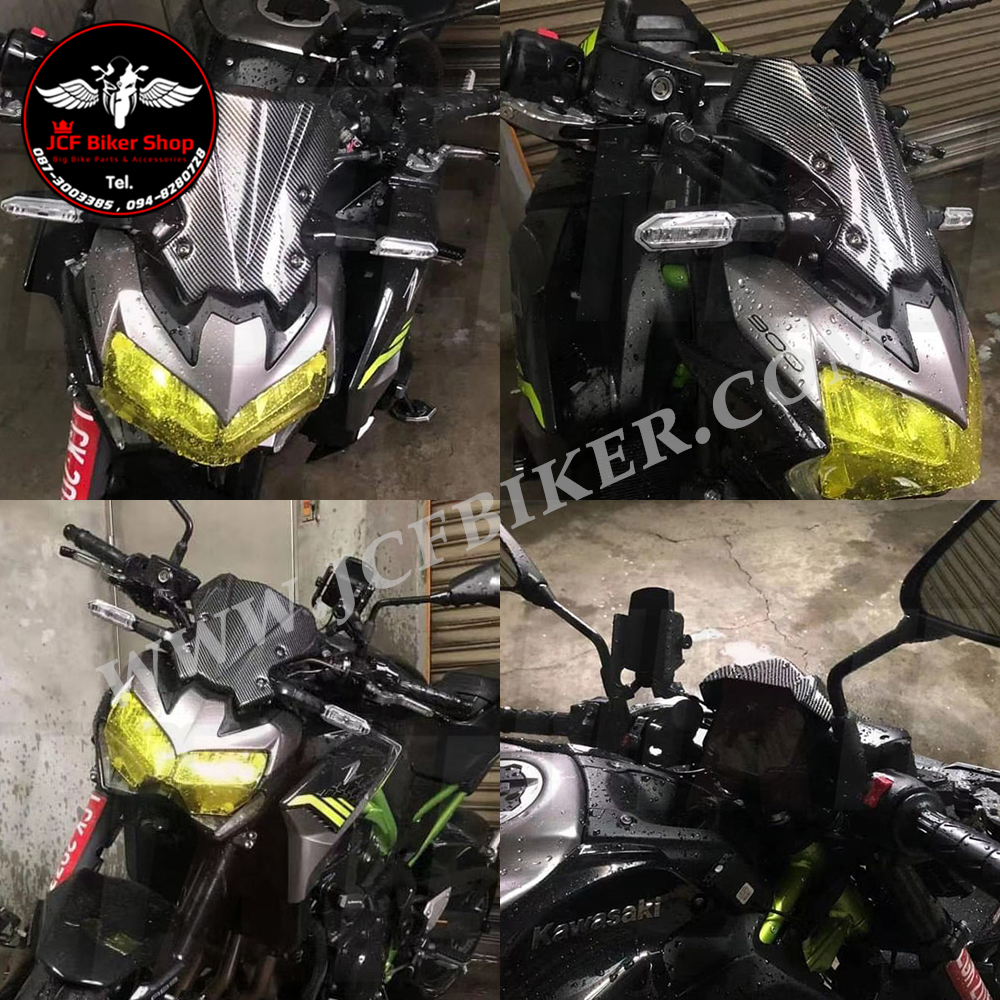 ชิวหน้า,บังไมล์,ชิวหน้าแต่งสำหรับ KAWASAKI Z650,Z900 ปี2020(ลายเคฟล่า)