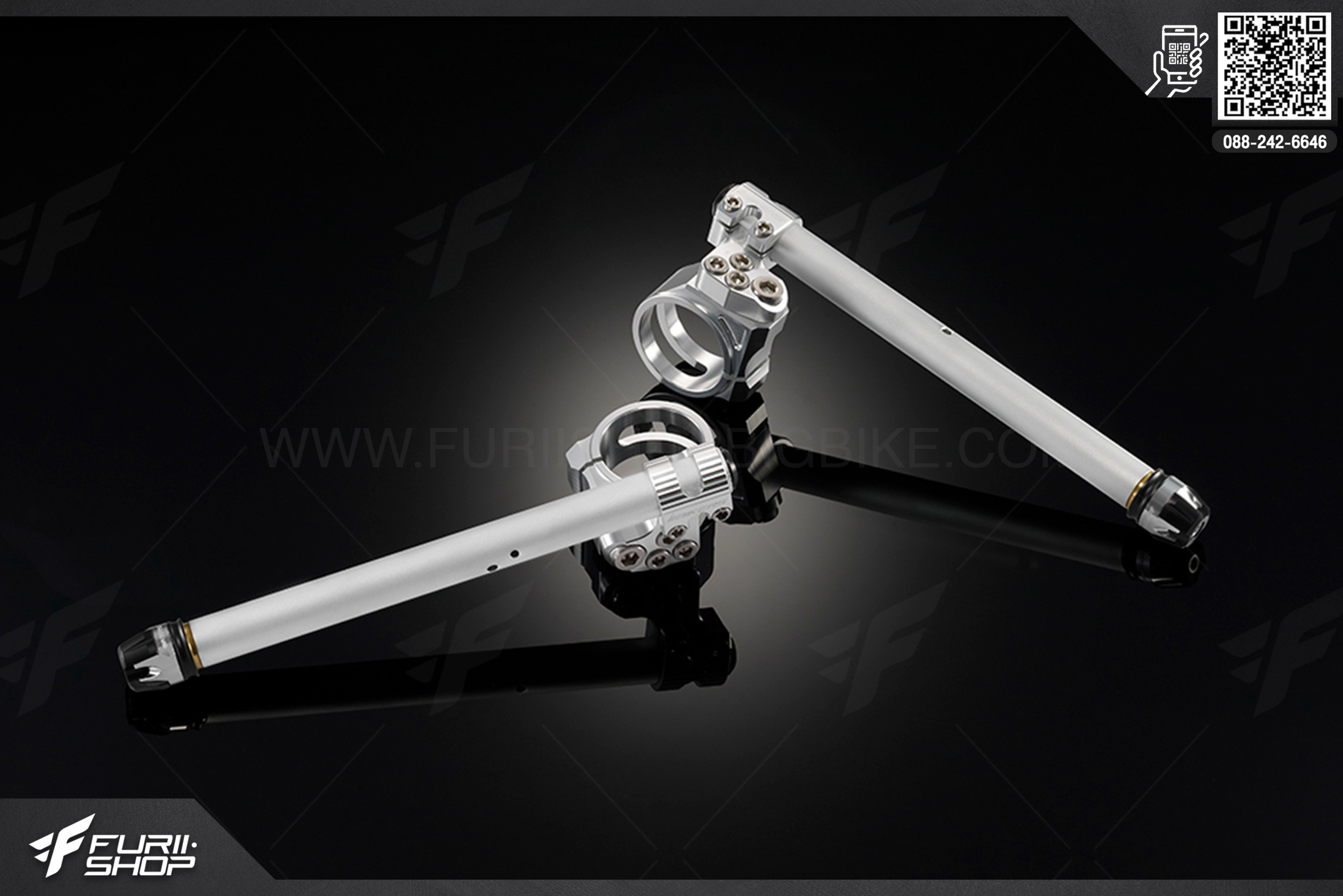 ชุดแฮนด์จับโช๊คและปลายแฮนด์พร้อทองเหลืองถ่วงน้ำหนักภายใน Bikers Honda CBR1000RR (2012-2016)