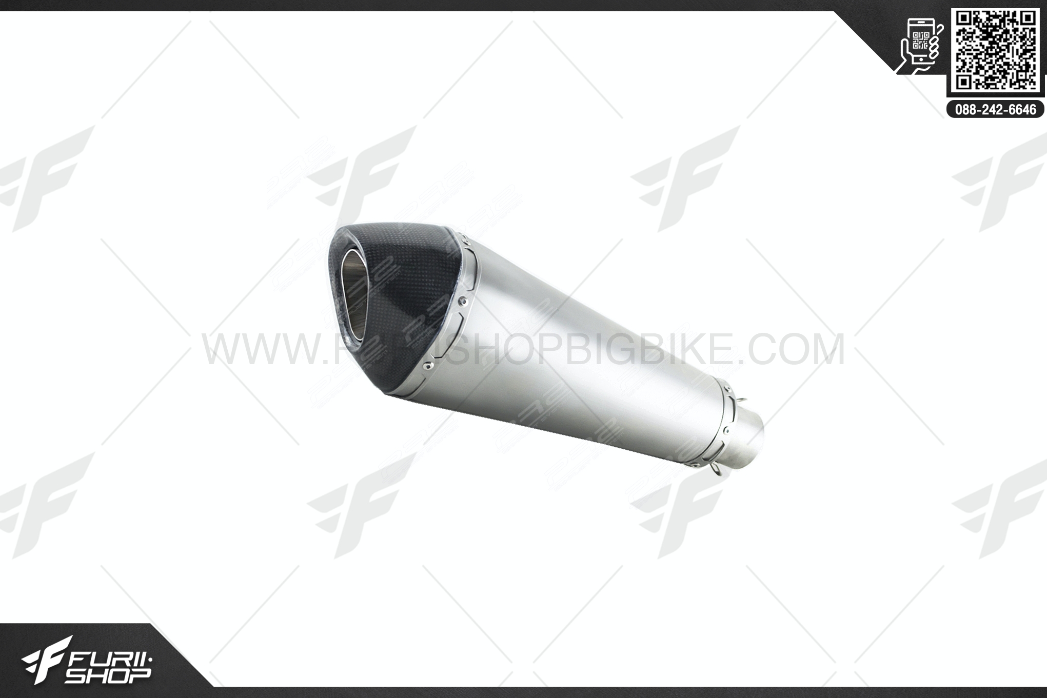 ท่อไอเสีย มอเตอร์ไซค์ PR2 AK CONICAL R1 FOR KAWASAKI NINJA 1000, Z1000