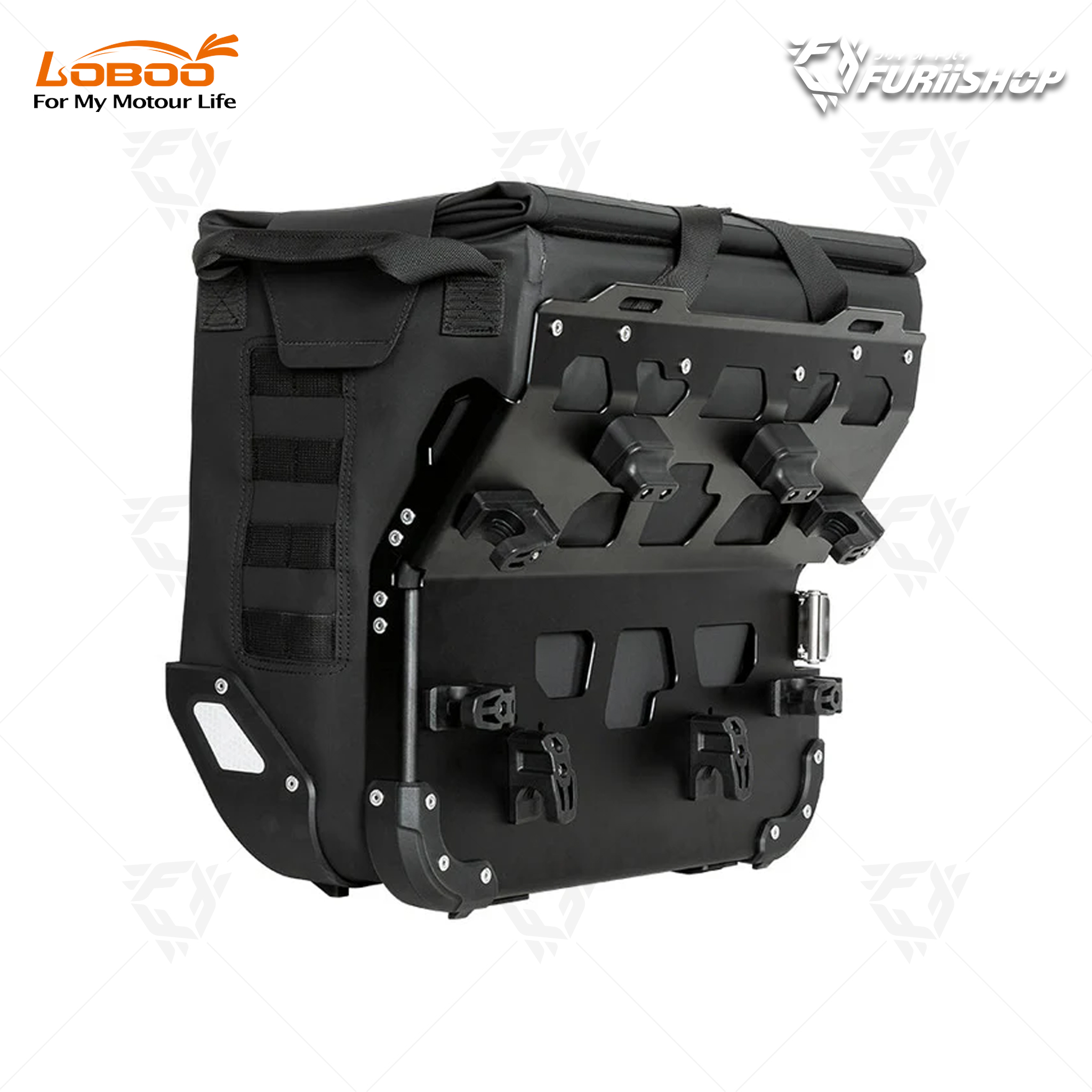 Wanderer Side Bag BCB30T-40T กระเป๋าติดแรคข้าง ขนาด 30+40 ลิตร สีดำ