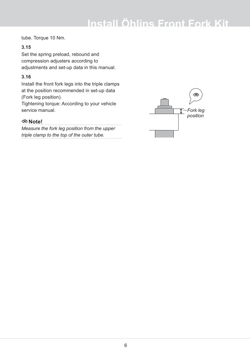 สปริงโช้คหน้า Ohlins FGK202 For Yamaha YZF R6 2008-2015