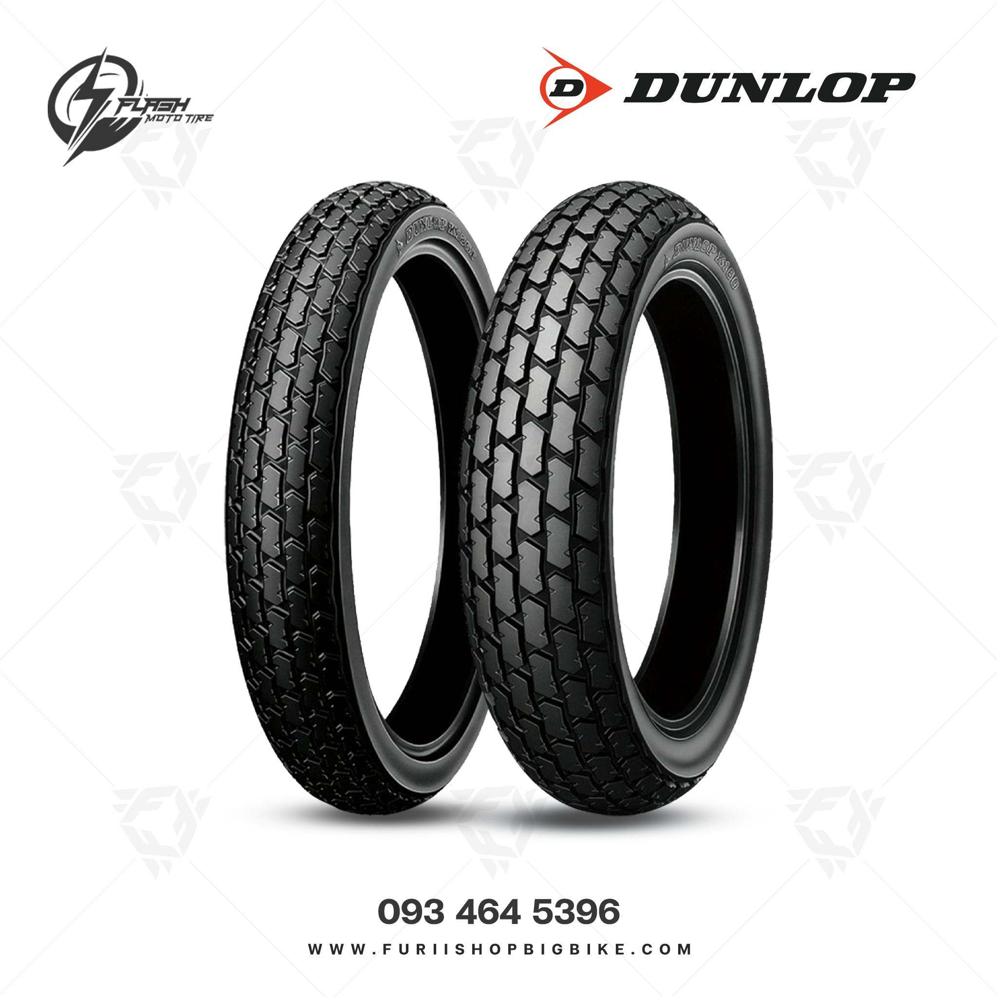ยางมอเตอร์ไซค์บิ๊กไบค์ DUNLOP K180 : 180/80-14 78P WT Flash Moto Tire