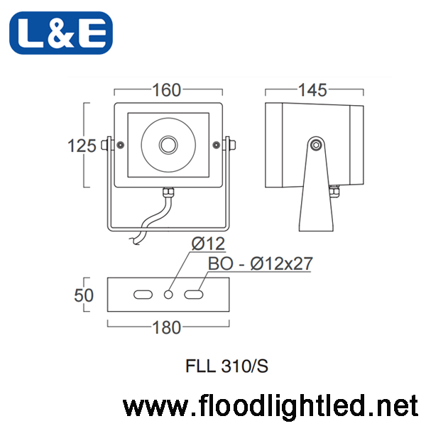 สปอร์ตไลท์ LED L&E 20W (แสงส้ม)
