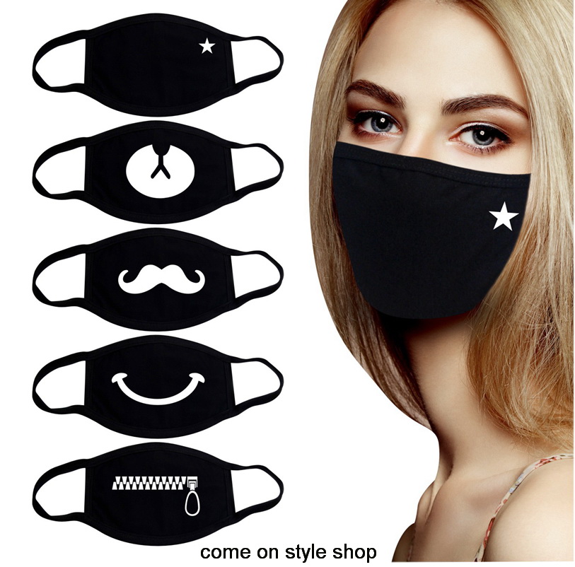 หน้ากากผ้าแฟชั่น ผ้าปิดจมูก หน้ากากกันฝุ่น ผ้ากรอง2ช้น Fashion Mouth Mask Face Mask