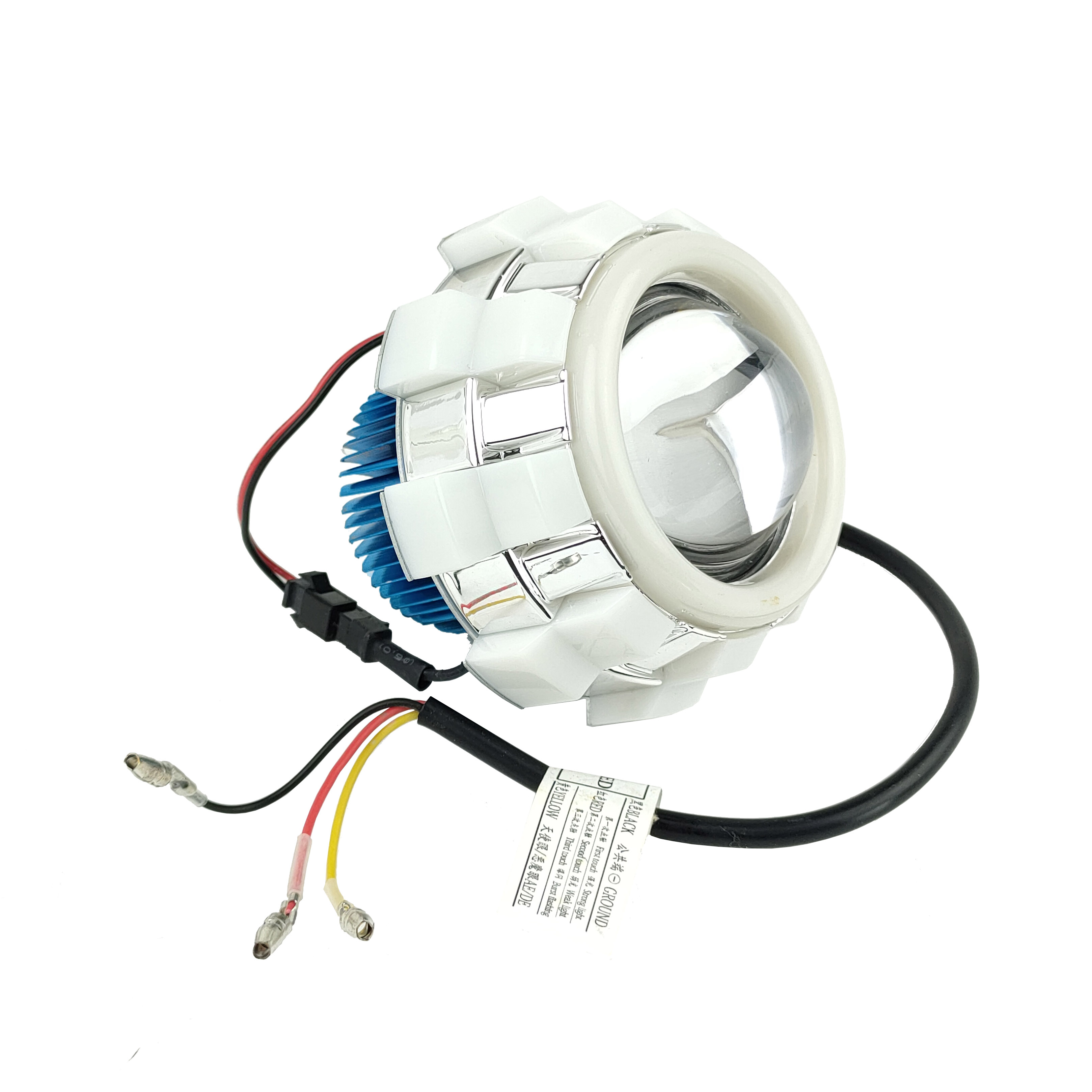 ไฟโปรเจคเตอร์มอเตอ์ไซค์ LED V.10 วงแหวน 3 ชั้น เหมาะสำหรับ มอเตอร์ไซค์,บิ๊กไบค์,รถยนต์ทุกรุ่น