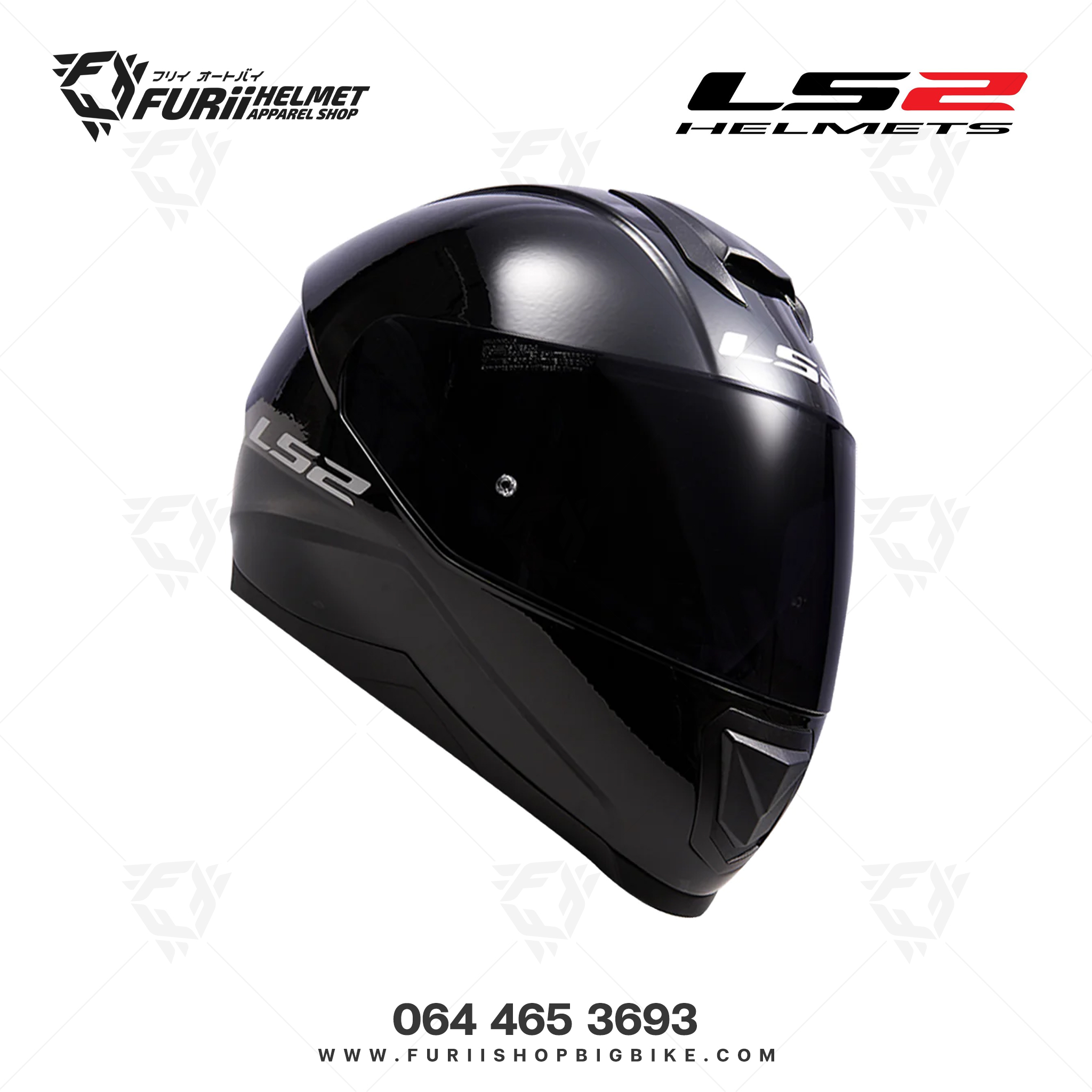 หมวกกันน็อค LS2 Helmet FF802 FLASH : SOLID BLACK