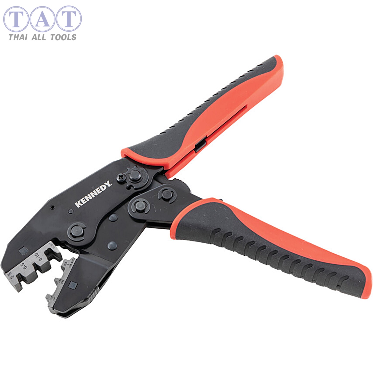 ชุดคีมย้ำ RATCHET CRIMPING TOOL C/WINTERCHANGEABLE JAWS 8PC KENNEDY