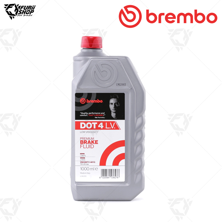 น้ำมันเบรค Brembo DOT4 LV แห้ง 260 / เปียก 170 / 750 cSt Max (L 04 210) ขนาด 1 ลิตร