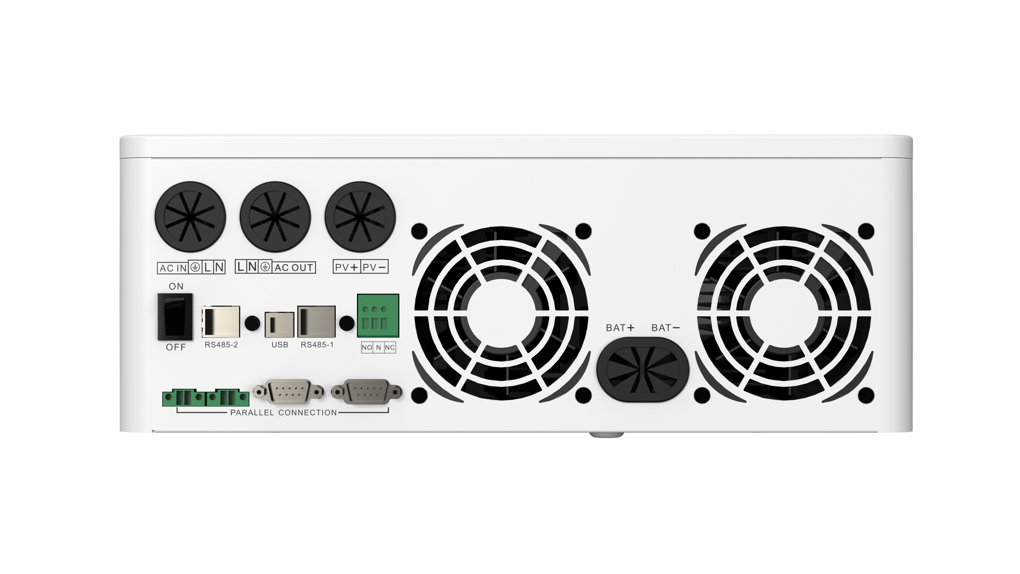 SRNE Hybrid inverter 5kW ไฮบริดออฟกริด ขนานเครื่องได้ รองรับการไม่ต่อแบต พร้อมฟังค์ชั่นออนกริดจากแผง และออนกริดฝั่งACoutput หมดปัญหาไฟย้อน