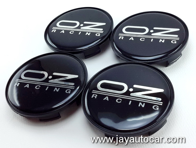 ฝาล้อรถยนต์ OZ RACING สำหรับ ล้อแม็ก สติ๊กเกอร์ OZ RACING สีดำ ขนาด 65 มิล 1ชุด 4ชิ้น 65mm.