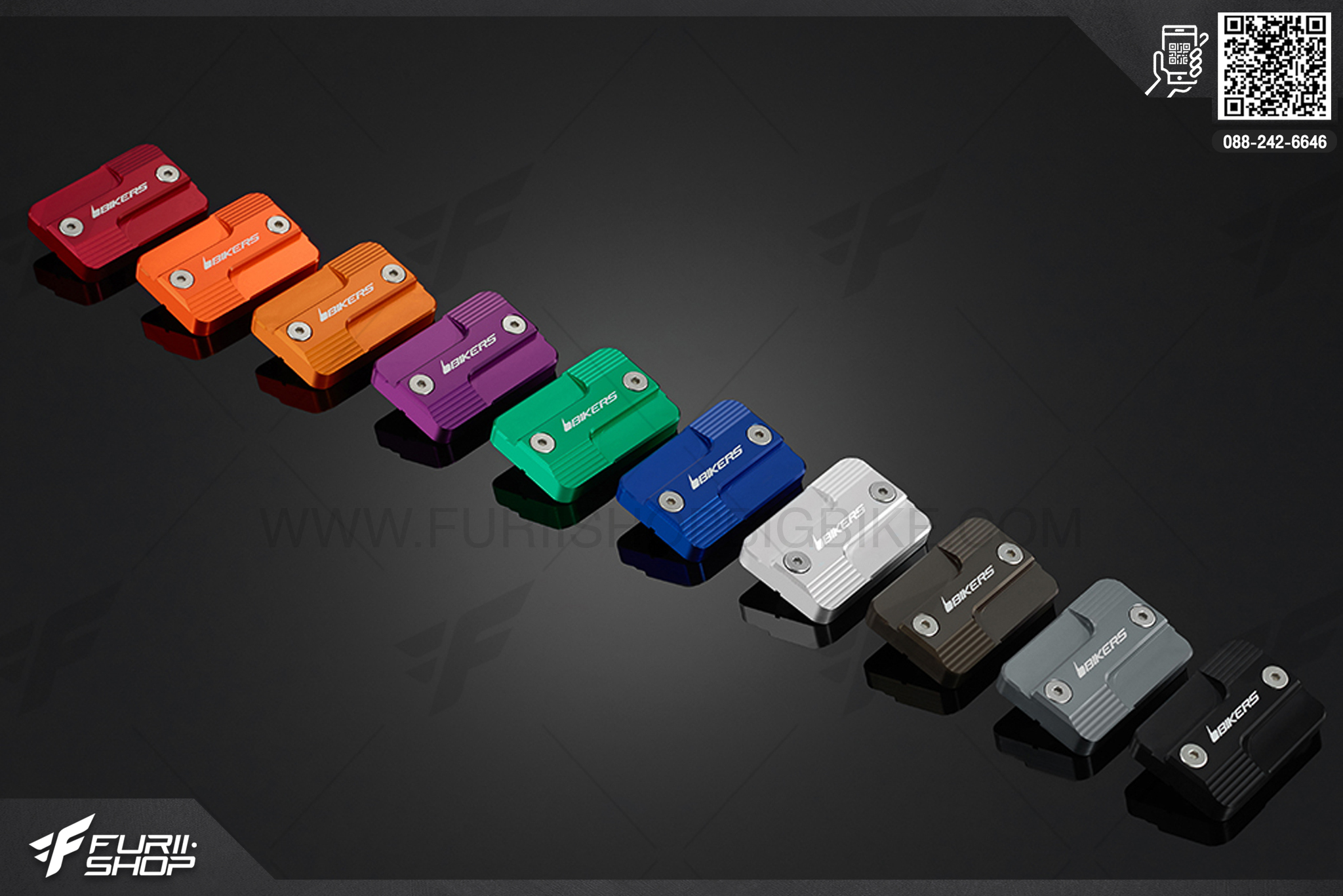 ฝาปิดกระปุกน้ำมันเบรกหน้า Bikers (Front Brake Reservoir Cover) Bikers Kawasaki NINJA 250SL ABS