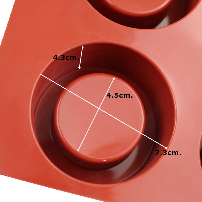 พิมพ์ซิลิโคน พิพม์ถ้วยวุ้น พิมพ์เค้กซิลิโคน พิมพ์เค้กหลุม พิมพ์ซิลิโคน 6 ช่อง