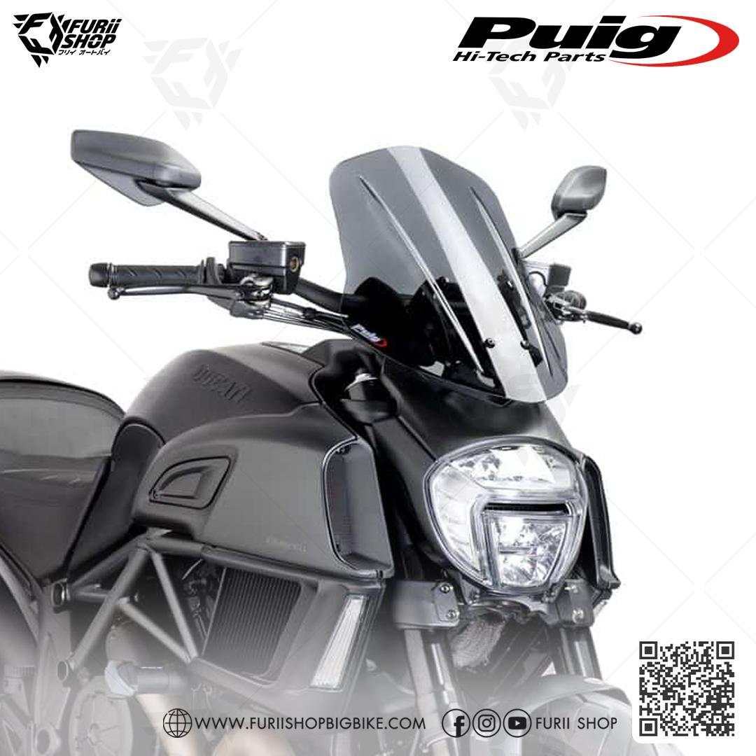 ชิลด์หน้า Puig Windshield Touring : for Ducati Diavel 2014-2017