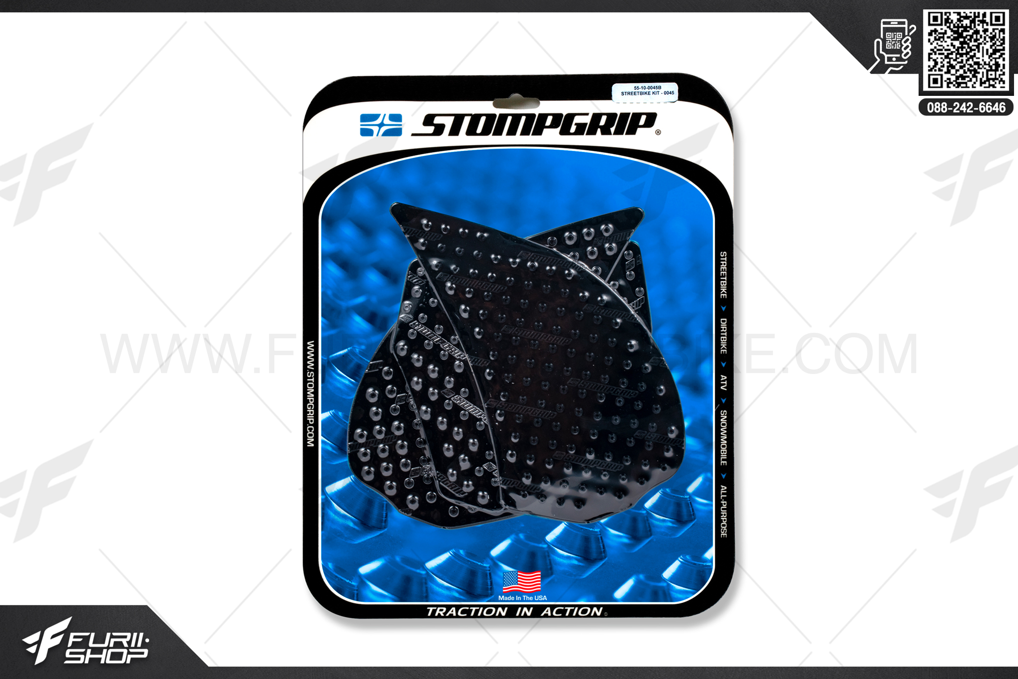 กันรอยข้างถัง STOMPGRIP Kawasaki Z1000SX (14-16) Black