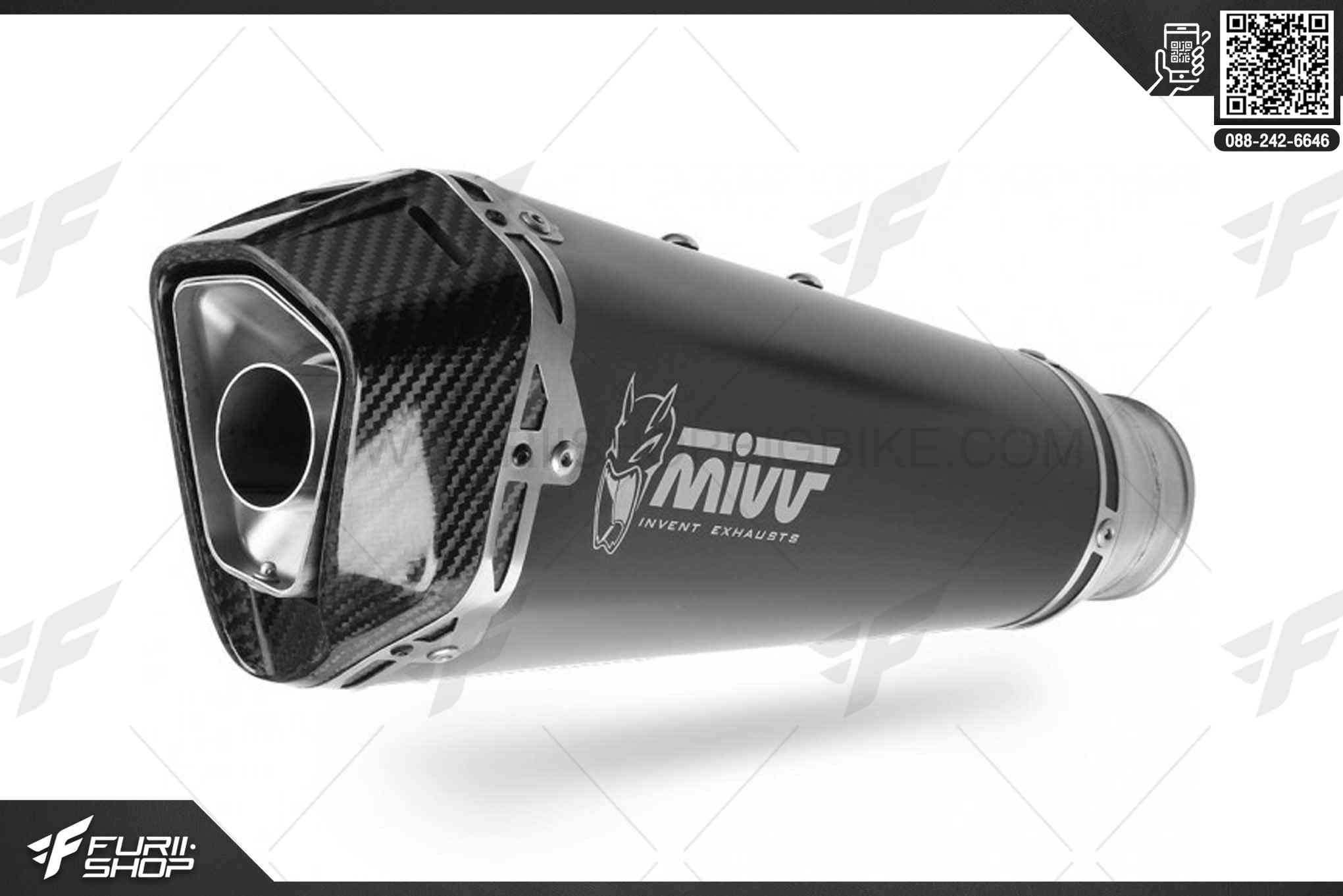 ท่อมอเตอร์ไซค์ MIVV FOR DUCATI MULTISTRADA 1200 DELTA STEEL BLACK No-kat ท่อแต่ง ท่อสูตร ท่อบิ๊กไบค์ ท่อBigbike ท่อไอเสีย
