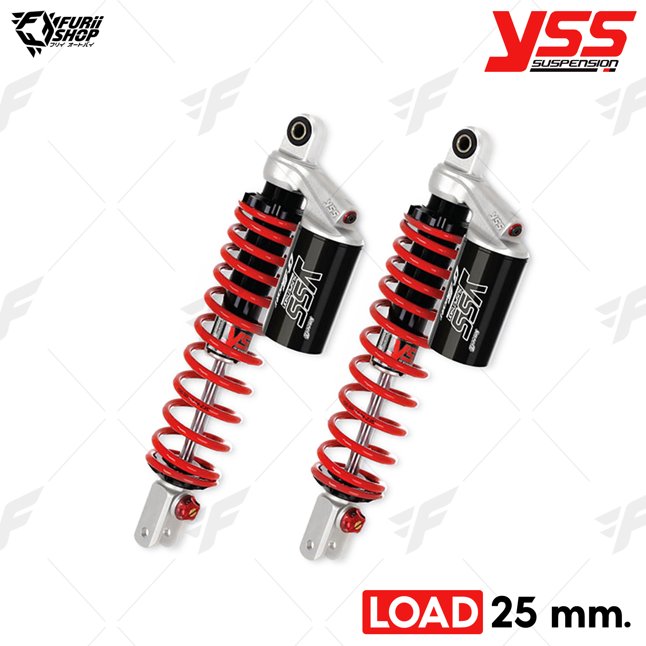 โช๊คหลัง/โช๊คหลังแต่ง YSS G-SPORT SMOOTH LOAD 25 mm. : FOR YAMAHA X-MAX 300 2017