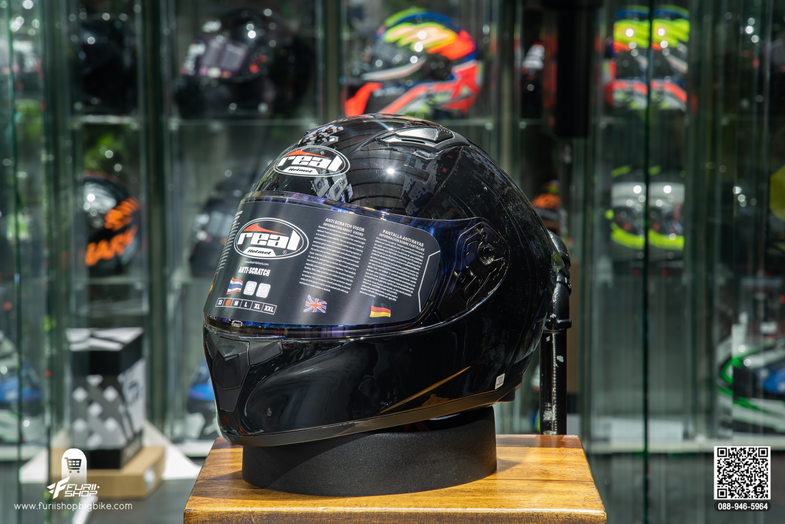 หมวกกันน็อค REAL RAPTOR STRATOS ดำเงา