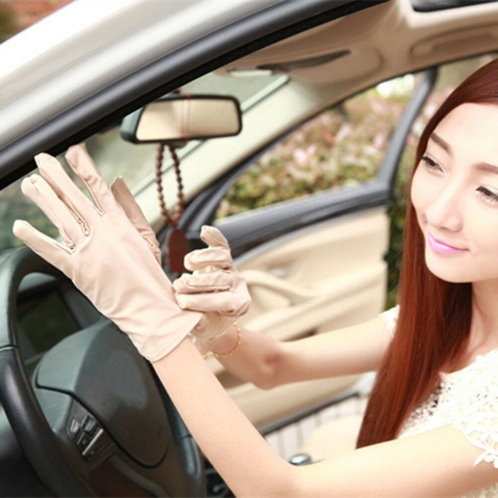 ถุงมือผ้าซาตินแบบสั้น ถุงมือออกงาน