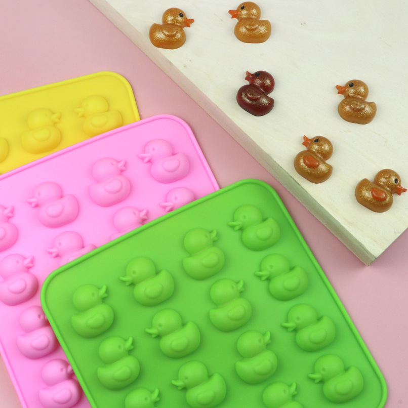 แม่พิมพ์ซิลิโคน.เป็ดประกบ ราคา1ชิ้น แม่พิพม์สี ชมพู