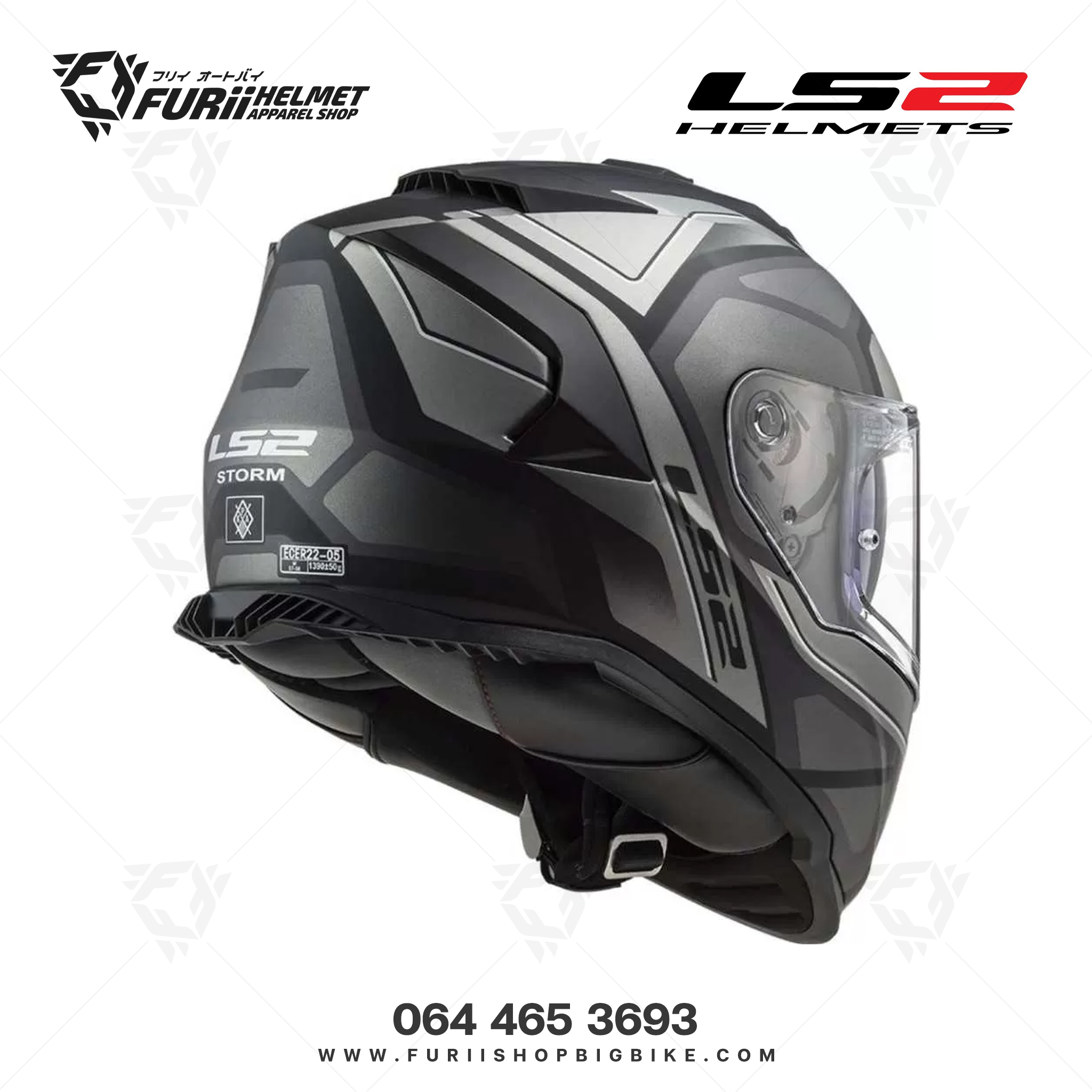 หมวกกันน็อค LS2 Helmet FF800 STROM : FASTER MATT TITANIUM